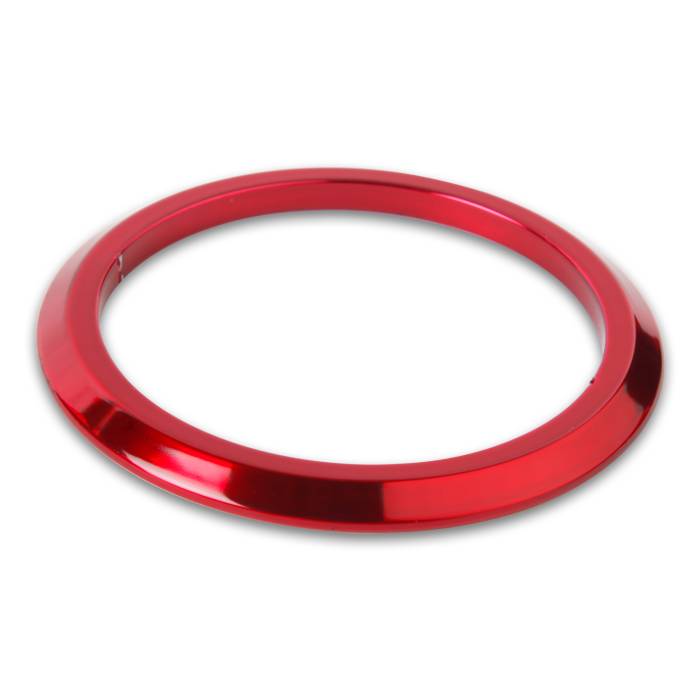 Eddie Motorsports - EMSMSFLT-338R - Bezel-Flat 3-3/8" Red