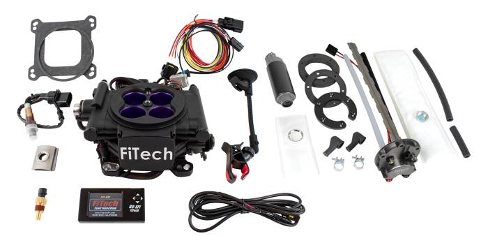 FiTech Fuel Injection - Fitech 36208 Mean Street 800 HP EFI System Matte Black Finish With In Tank Retrofit Kit-P/N 50015