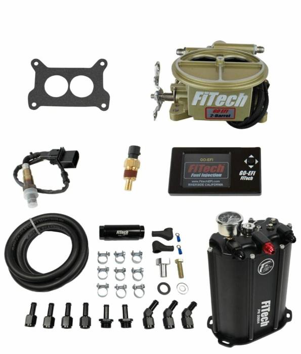 FiTech Fuel Injection - Go EFI 2 Barrel EFI 400HP Classic Gold, w/Force Fuel, Fuel Delivery System Fitech 35001