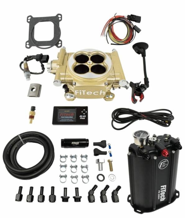 FiTech Fuel Injection - Easy Street 600HP Master Kit w/ Force Fuel, Fuel Delivery System Fitech 35205 Classic Gold