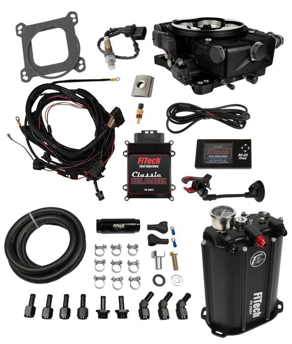 FiTech Fuel Injection - Go EFI Classic Black 650 HP External ECU w/Force Fuel, Fuel Delivery System Fitech 35221