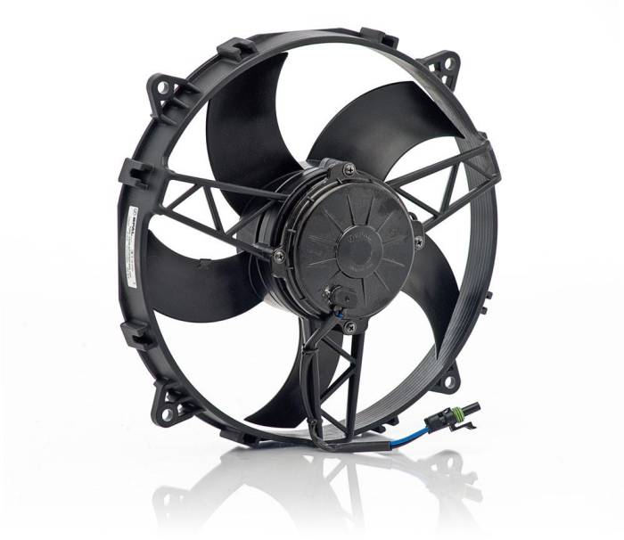 Be Cool Radiator - 11 Inch Puller Fan Curved Blade Qualifier Euro Black Be Cool Radiator 75041