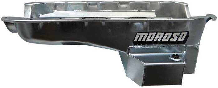 Moroso Performance - MOR20420 - Chevrolet Big Block, Mark IV style Oil Pan, Road Race Baffled, Steel, Wet Sump, 6.5 Quart Capacity, 8" Deep