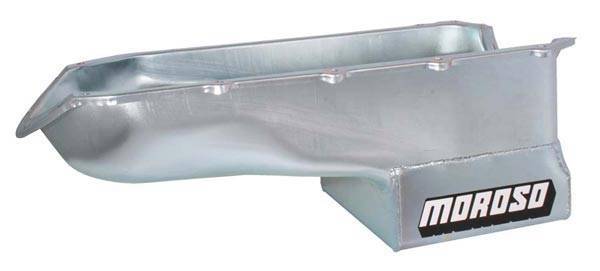 Moroso Performance - MOR20500 - Fits: 1967-'81 Firebird and 1964-'87 mid and full-sized chassis. Oil Pan, Steel, Clear Zinc, Deep Sump. Engine Application: 301-455