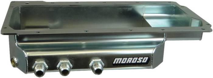Moroso Performance - MOR21156 - GM LS Series, Dry Sump, Fully Fabricated Steel, Pickup on Right Side. Engine Application: For GM LS Series Engine Blocks