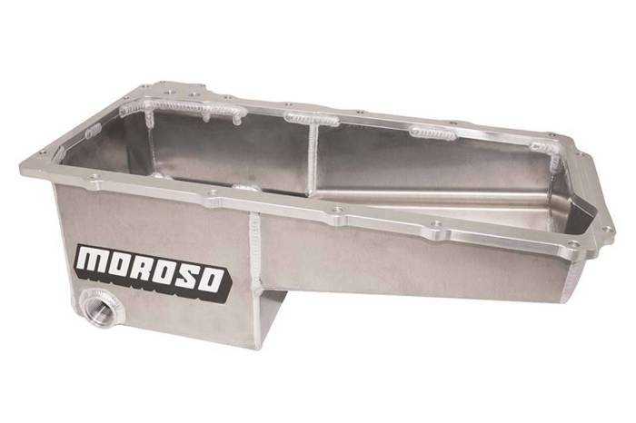 Moroso Performance - MOR21157 - Oil Pan, GM LS, 16-Up, COPO, Drag Race, -16An Pick Up, 7.5 In. Deep