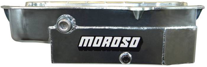 Moroso Performance - MOR21325 - Oil Pan, SBC, Circle Track Open Chassis, Steel, Wet Sump