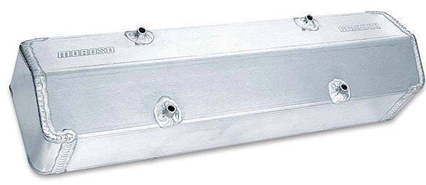 Moroso Performance - MOR68335 - Fabricated Lightweight Aluminum Valve Cover, Rigid Rail, Fits All SBC Cylinder Heads (with standard bolt pattern) Including 18?? Heads