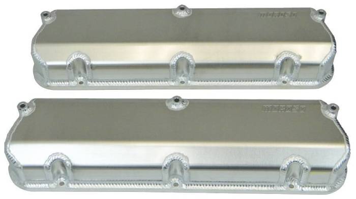 Moroso Performance - MOR68475 - Fabricated Aluminum Valve Covers, Billet Rail, Ford 302/351W