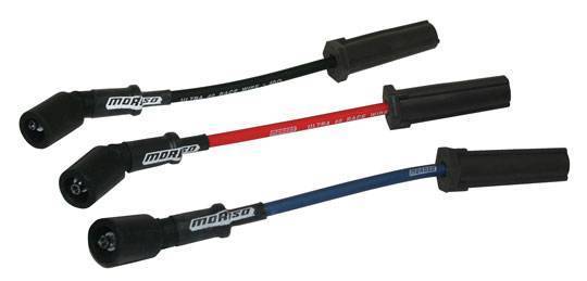 Moroso Performance - MOR73660 - Moroso Ultra 40 Race Wire Custom Fit Set - GM LS Series, Coil-On-Plug, Short (8"), Unsleeved, Blue