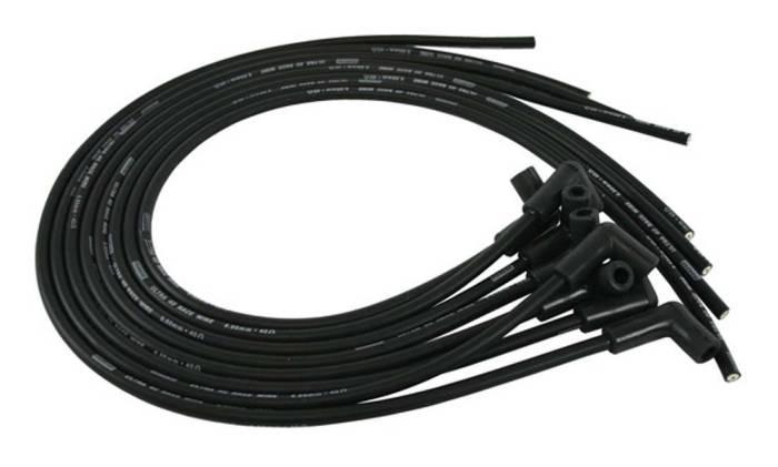 Moroso Performance - MOR73814 - Moroso Ultra 40 Race Wire Universal Wire Set  - Black, 90 Degree Plug, Unsleeved