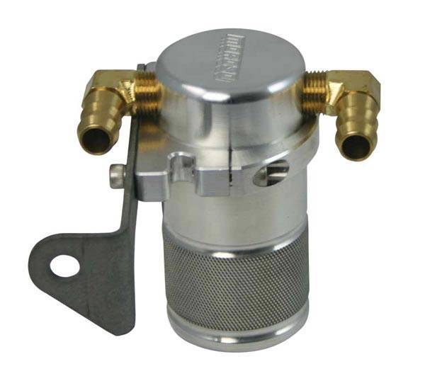 Moroso Performance - MOR85640 - Air-Oil Separator Small Body, Polished, Chrysler 5.7 with Aftermarket Intake, See Details for Complete Applications