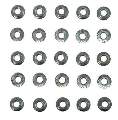 Moroso Performance - MOR97036 - Nuts, 5 16"-24", 25 Pack , Washer Face Serrated