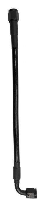 Fragola - Fragola PTFE Hose Assembly 10" Length -10 Straight x 90 Degree Black Aluminum Nut  6010-1-2-10BL