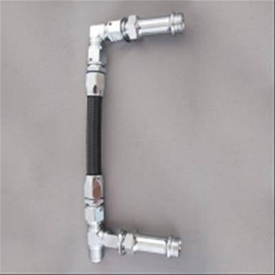 Fragola - FRA920002-CH -  Fragola 6AN,7/8-20" Fuel Line Kit,Dual Inlet 4150, Stainless Steel with Chrome Fittings