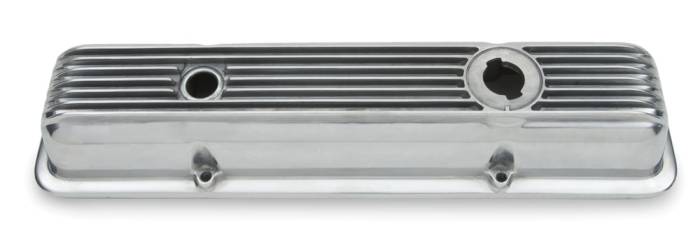 GM (General Motors) - 474207 - Chevrolet Performance Cast Aluminum Mid-Year Corvette Valve Cover, Sbc, Polished With Breather Hole And Oil-Filler Cap Provision