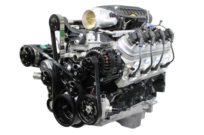 BluePrint Engines - PSLS4272SCTKB LS3 Crate Engine by BluePrint Engines 427CI ProSeries Stroker Crate Engine with Supercharger and Black Front Accessory Drive Installed