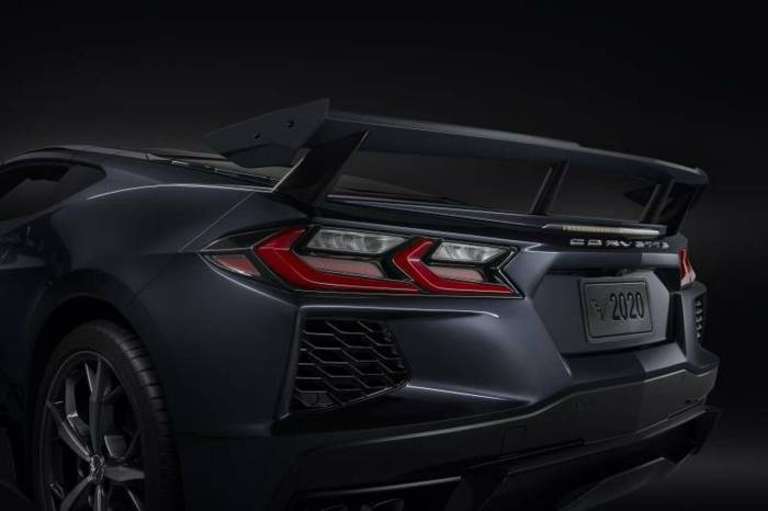 GM (General Motors) - 85001051 - 2020+ Chevrolet Corvette High Wing Spoiler - Dark Shadow Gray Metallic