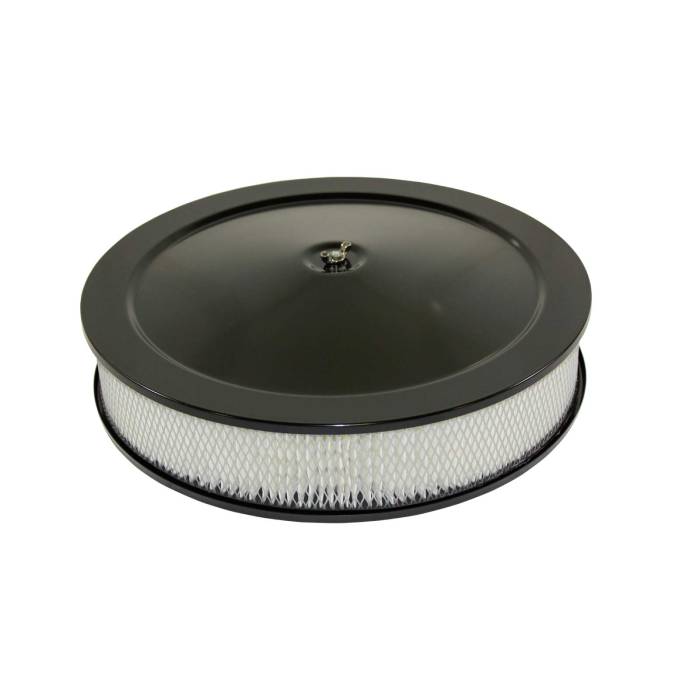 Top Street Performance - Top Street Performance Air Cleaner Kit 14 in Round with Muscle Car Top Paper Filter Hi Lip Base Black Steel SP4304BK