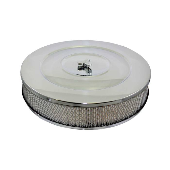 Top Street Performance - Top Street Performance Air Cleaner Kit 14 in Round with Performance Top Paper Filter Recessed Base Chrome Steel SP4320