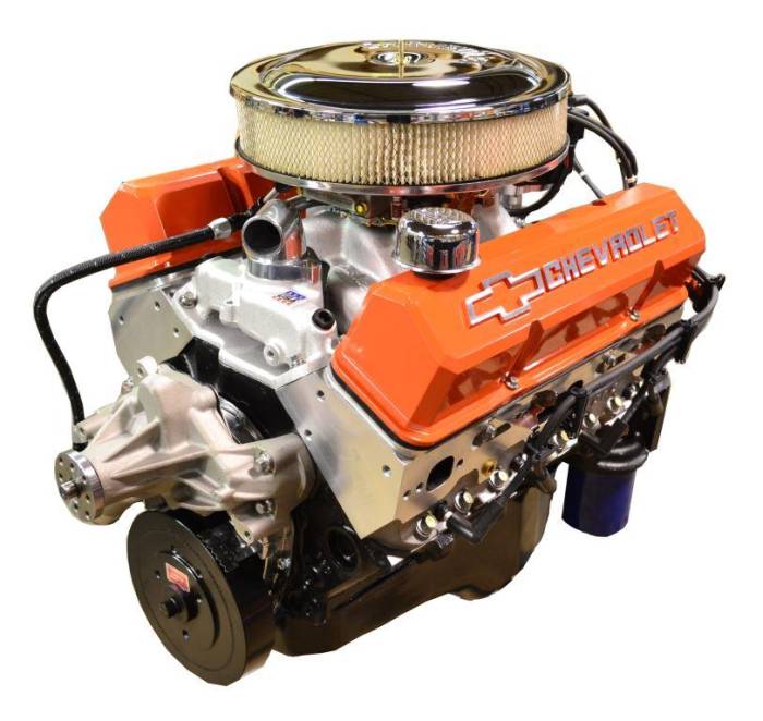 PACE Performance - Crate Engine with 700R4 Trans Combo by Pace Performance SBC 383/430HP Orange Trim GMP-700R4BP383-5T