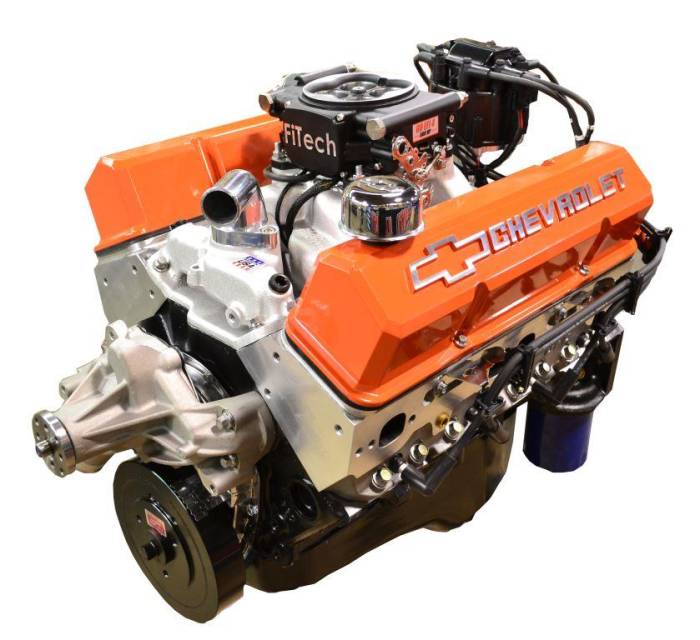 PACE Performance - Crate Engine with 700R4 Trans Combo by Pace Performance SBC 383/430HP EFI Orange Trim GMP-700R4BP383-5FT