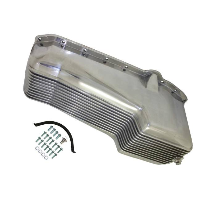 Top Street Performance - Top Street Performance Oil Pan 1958-79 SB Chevy 262-400 Finned Polished Aluminum SP8442