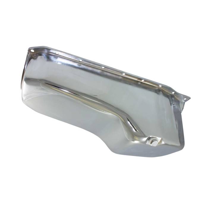 Top Street Performance - Top Street Performance Oil Pan 1986-up Chevy Small Block 283-350 Chrome Steel SP7441