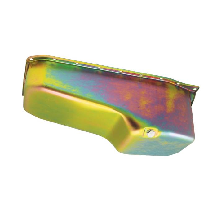 Top Street Performance - Top Street Performance Oil Pan 1986-up Chevy Small Block 283-350 Gold Zinc Steel SP7441Z
