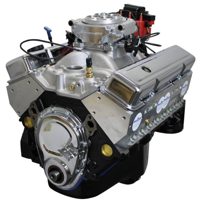BluePrint Engines - BP38318CTF1 Small Block Crate Engine by BluePrint Engines 383 CI 436 HP GM Style Dressed Longblock with Fuel Injection Aluminum Heads Roller Cam