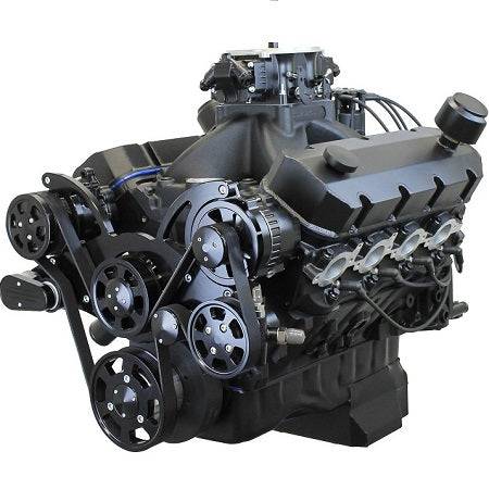 BluePrint Engines - PS6320CTCKBX BluePrint Engines 632 CI 815HP BBC ProSeries Stroker Crate Engine Carbureted Blackout with Black Front Drive