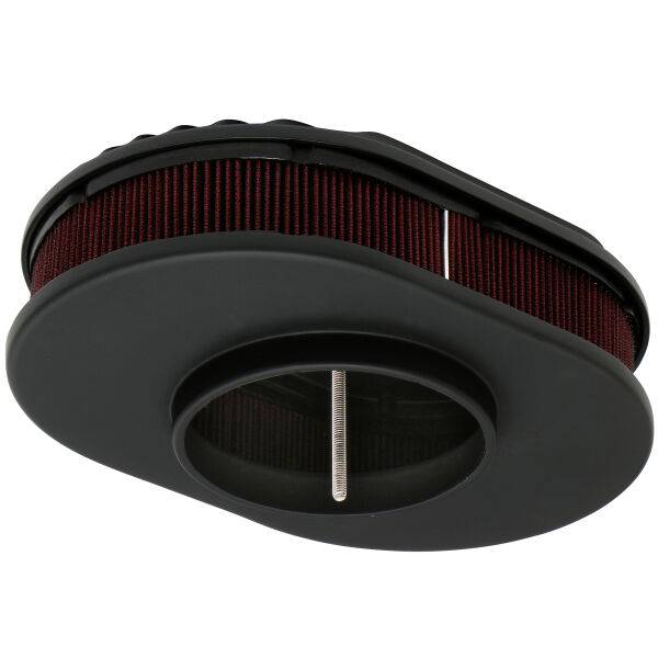 Trans-Dapt Performance  - Air Cleaner Assembly Oval Finned Black Trans Dapt 7467