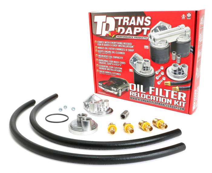 Clearance Items - Oil Filter Relocation System Single 2-1/2 in. ID; 2-3/4 in. OD Flange; 13/16 in.-16 Trans Dapt 1120 (800-TD1120)