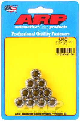ARP - ARP4008331 - 5/16-24 Ss 12Pt Nut Kit