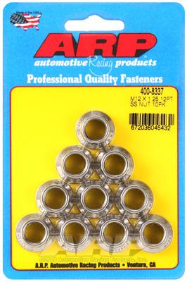 ARP - ARP4008337 - M12 X 1.25 Ss M14 Socket 12Pt Nut Kit