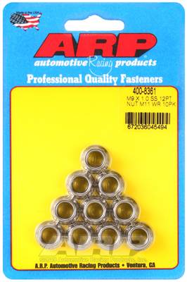 ARP - ARP4008361 - M9 X 1.00 Ss M11 Socket 12Pt Nut Kit