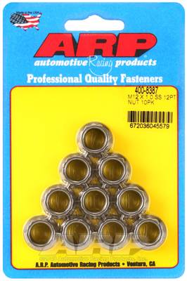 ARP - ARP4008387 - M12 X 1.00 Ss M14 Socket 12Pt Nut Kit