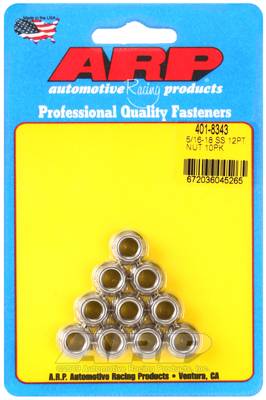 ARP - ARP4018343 - 5/16-18 Ss 12Pt Nut Kit