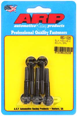 ARP - ARP6601005 - M6 x 1.00 x 40 hex black oxide bolts