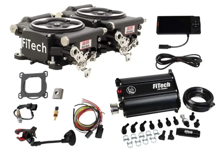 FiTech Fuel Injection - Fitech 35262 Go EFI 2x4 625HP System Black Finish Master Kit w/ Force Fuel, Fuel Delivery System