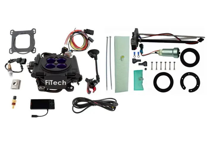 FiTech Fuel Injection - Fitech 36108 Mean Street 800 HP Matte Black EFI System With Go Fuel 440 LPH In Tank Master Kit