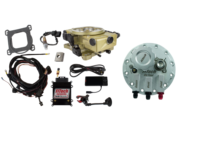 FiTech Fuel Injection - Fitech 36320 Go EFI Classic Gold 650 HP EFI System With Go Fuel Returnless In-Tank Module Master Kit