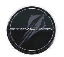 GM (General Motors) - 84385015 - 2020+ Corvette Black Stingray Center Cap (Single)