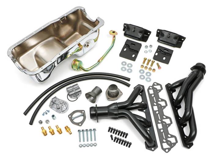 Trans-Dapt Performance  - Engine Swap In A Box Kit for SB Ford in 83-97 Ford Ranger with Black Maxx Coated Hedders Trans Dapt 97363