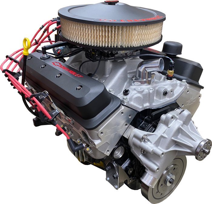 PACE Performance - Small Block Crate Engine by Pace Performance SP350 385HP Turnkey EFI Engine with Black Finish GMP-19433039-F2X
