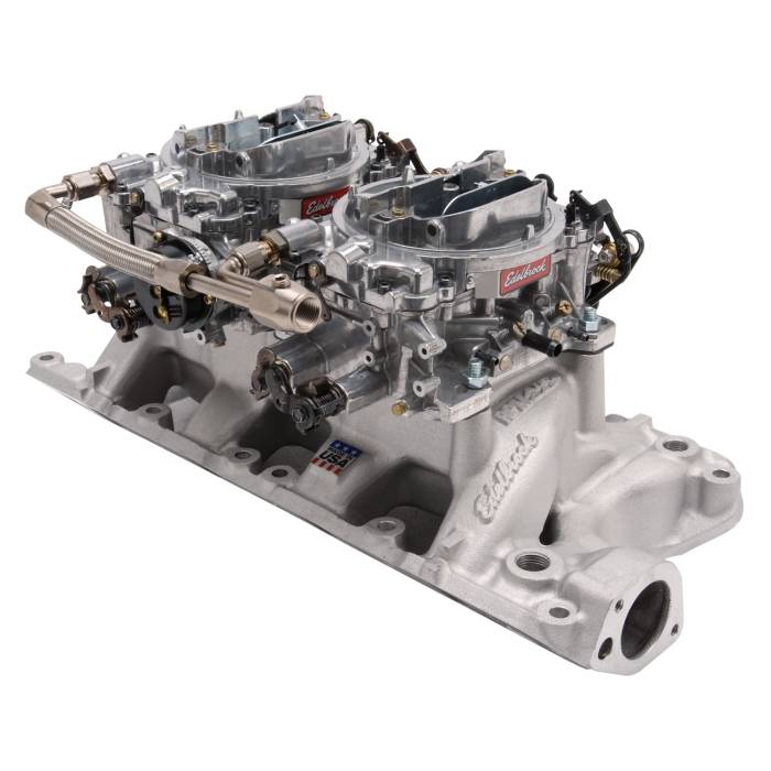 Edelbrock - Edelbrock RPM Air-Gap Dual-Quad Intake Manifold/Carburetor Kit 2035