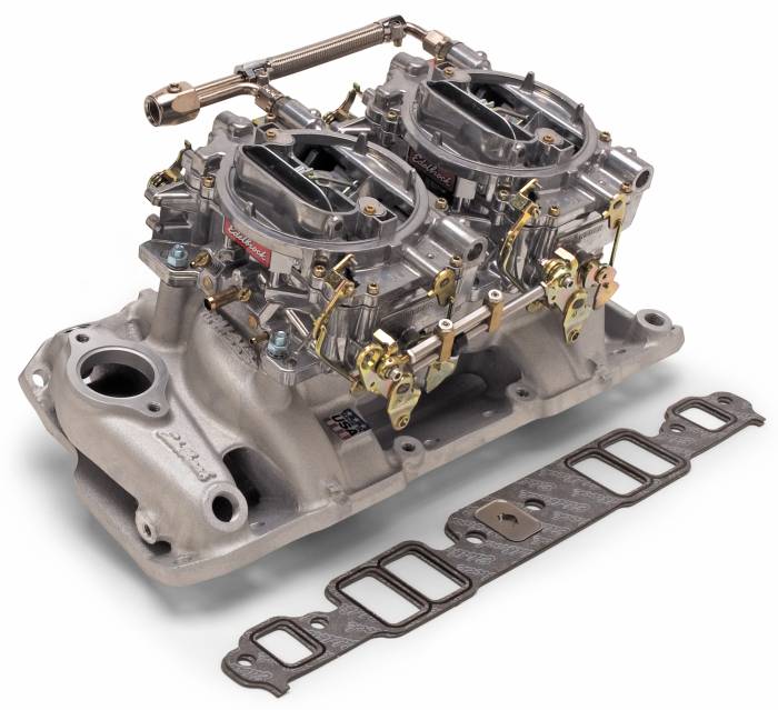 Edelbrock - Edelbrock RPM Air-Gap Dual-Quad Intake Manifold/Carburetor Kit 2036