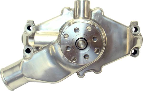 Clearance Items - Proform Parts 68244 High Flow Aluminum Mechanical Water Pump, Chevy Small Block, Polished, Short (800-68244)