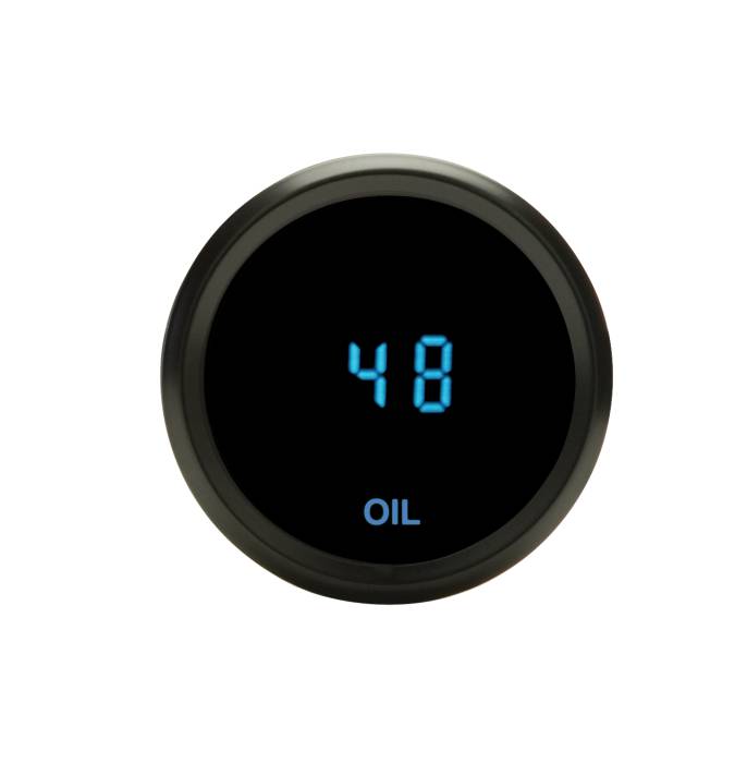 Dakota Digital - Dakota Digital SLX-03-1-K - Round Oil pressure gauge, 0-150psi/0-400psi, 2-1/16", black, blue