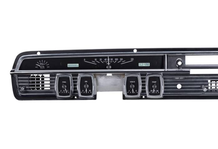 Dakota Digital - Dakota Digital VHX-64L-K-W - 1964-65 Lincoln Continental VHX System, Black Alloy Style Face, White Display